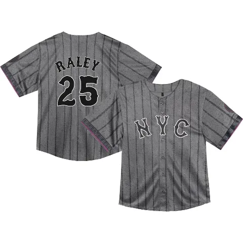 Toddler New York Mets ＃25 Brooks Raley Limited Graphite 2024 City Connect Jersey