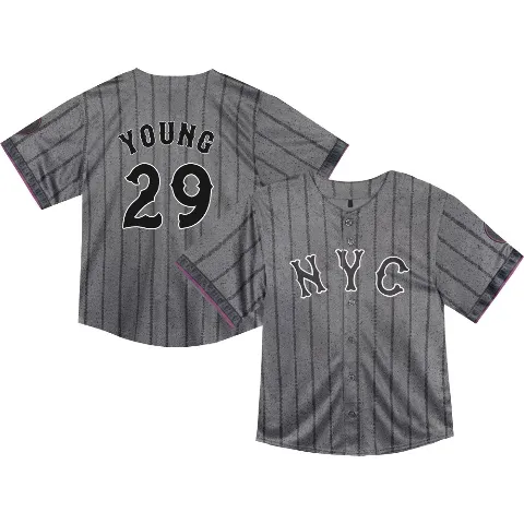 Toddler New York Mets ＃29 Jared Young Limited Graphite 2024 City Connect Jersey