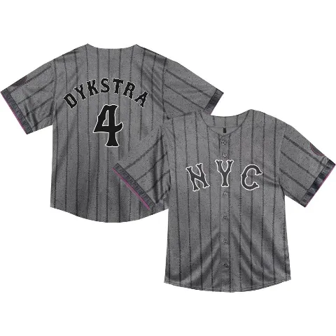 Toddler New York Mets ＃4 Lenny Dykstra Limited Graphite 2024 City Connect Jersey