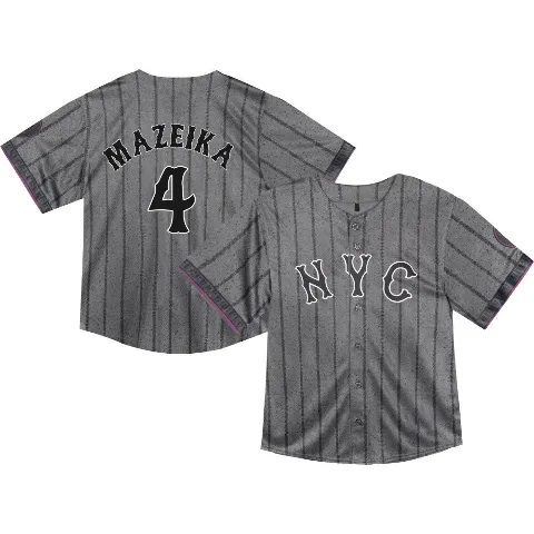 Toddler New York Mets ＃4 Patrick Mazeika Limited Graphite 2024 City Connect Jersey