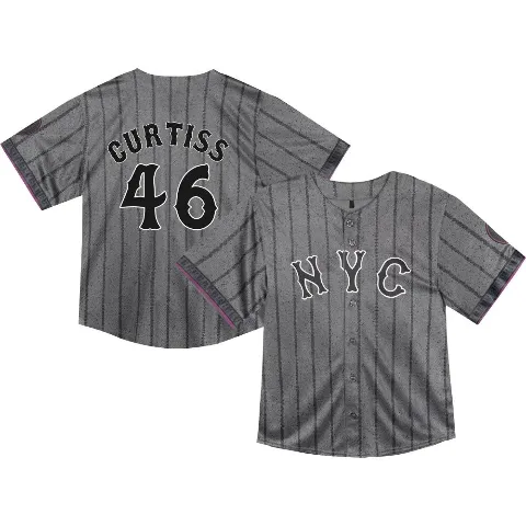 Toddler New York Mets ＃46 John Curtiss Limited Graphite 2024 City Connect Jersey