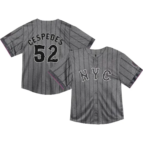 Toddler New York Mets ＃52 Yoenis Cespedes Limited Graphite 2024 City Connect Jersey