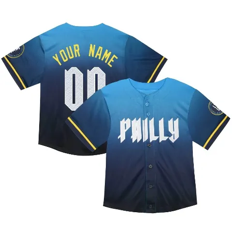 Toddler Philadelphia Phillies ＃00 Custom Blue Limited 2024 City Connect Jersey