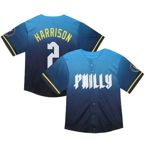 Toddler Philadelphia Phillies ＃2 Josh Harrison Blue Limited 2024 City Connect Jersey
