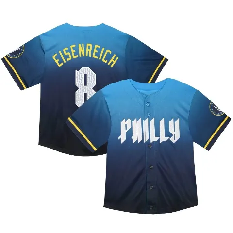 Toddler Philadelphia Phillies ＃8 Jim Eisenreich Blue Limited 2024 City Connect Jersey