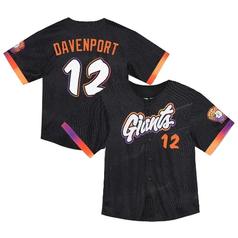 Toddler San Francisco Giants ＃12 Jim Davenport Anthracite Limited 2025 City Connect Jersey