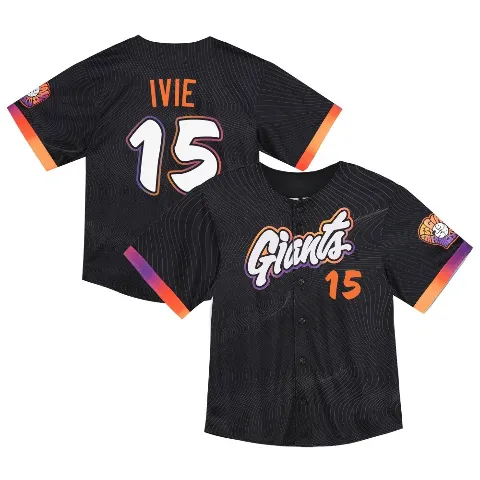 Toddler San Francisco Giants ＃15 Mike Ivie Anthracite Limited 2025 City Connect Jersey
