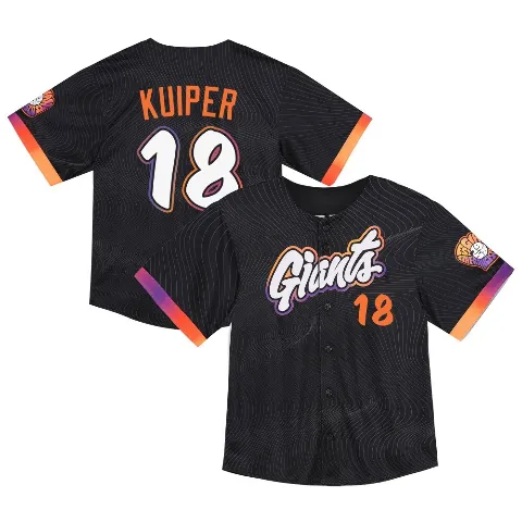 Toddler San Francisco Giants ＃18 Duane Kuiper Anthracite Limited 2025 City Connect Jersey