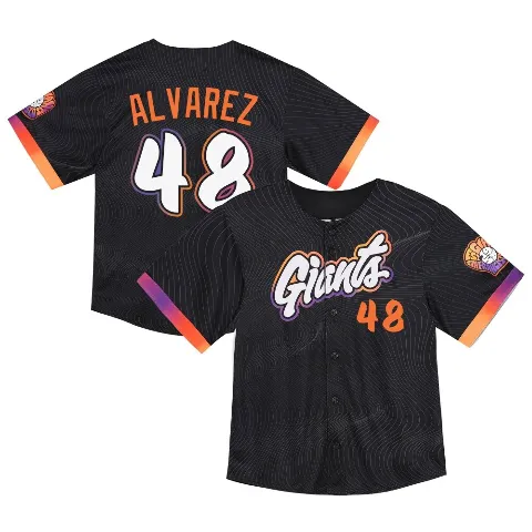 Toddler San Francisco Giants ＃48 Jose Alvarez Anthracite Limited 2025 City Connect Jersey