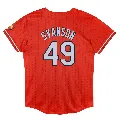 Toddler St. Louis Cardinals ＃49 Matthew Svanson Red Limited Preschool 2024 City Connect Jersey