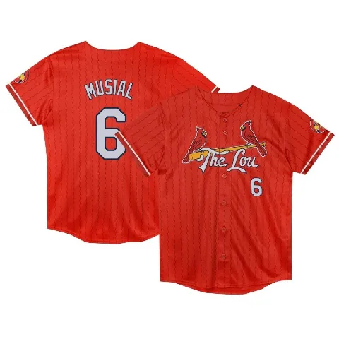 Toddler St. Louis Cardinals ＃6 Stan Musial Red Limited Preschool 2024 City Connect Jersey