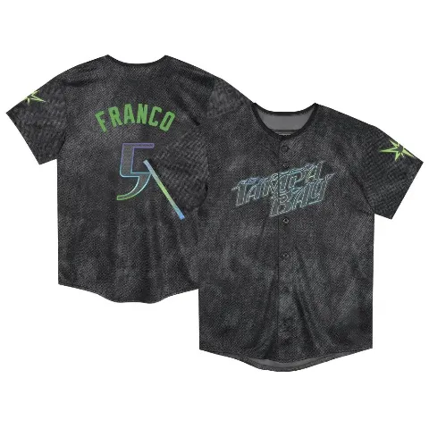Toddler Tampa Bay Rays ＃5 Wander Franco Charcoal Limited 2024 City Connect Jersey