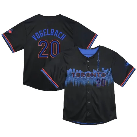 Toddler Toronto Blue Jays ＃20 Daniel Vogelbach Black Limited 2024 City Connect Jersey