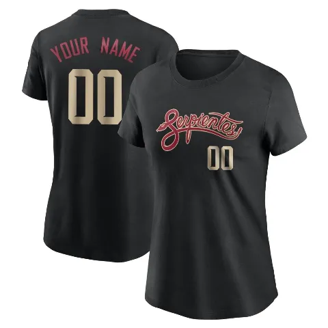 Women's Arizona Diamondbacks ＃00 Custom T-Shirt Black Custom City Connect Name & Number T-Shirt