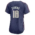 Women's Cleveland Guardians ＃10 Mike Zunino Navy Limited 2024 City Connect Jersey