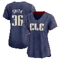 Women's Cleveland Guardians ＃36 Cade Smith Navy Limited 2024 City Connect Jersey