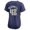 Women's Cleveland Guardians ＃48 Sam Mcdowell Navy Limited 2024 City Connect Jersey