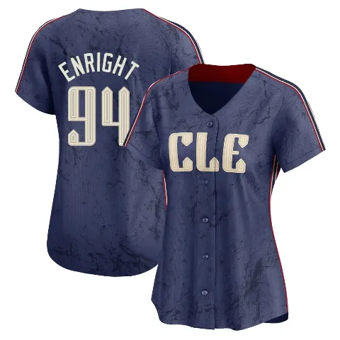Women's Cleveland Guardians ＃94 Nic Enright Navy Limited 2024 City Connect Jersey