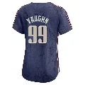 Women's Cleveland Guardians ＃99 Ricky Vaughn Navy Limited 2024 City Connect Jersey