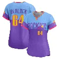 Women's Colorado Rockies ＃64 Bradley Blalock Purple/Light Limited Blue 2025 City Connect Jersey