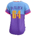 Women's Colorado Rockies ＃64 Bradley Blalock Purple/Light Limited Blue 2025 City Connect Jersey