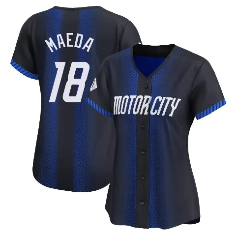 Women's Detroit Tigers ＃18 Kenta Maeda Blue Limited 2024 City Connect Jersey