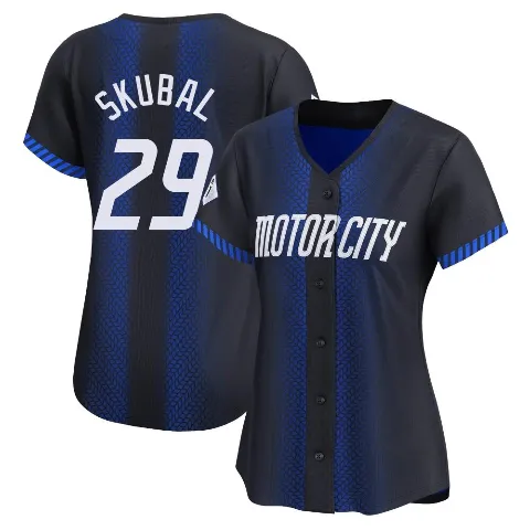 Women's Detroit Tigers ＃29 Tarik Skubal Blue Limited 2024 City Connect Jersey