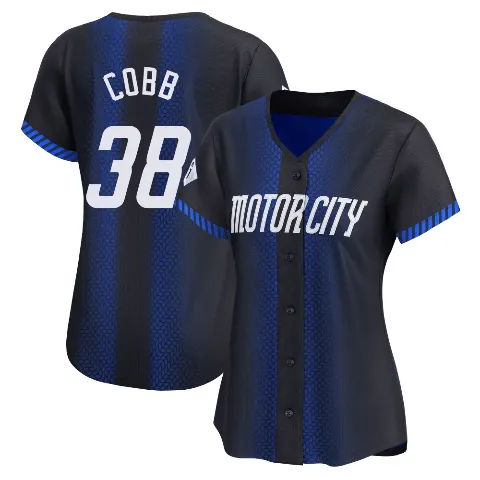 Women's Detroit Tigers ＃38 Alex Cobb Blue Limited 2024 City Connect Jersey