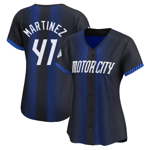 Women's Detroit Tigers ＃41 Victor Martinez Blue Limited 2024 City Connect Jersey