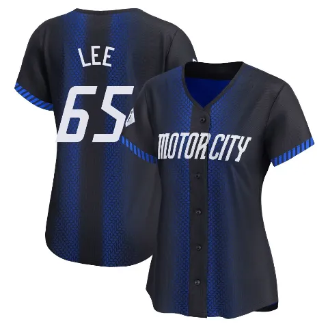 Women's Detroit Tigers ＃65 Chase Lee Blue Limited 2024 City Connect Jersey
