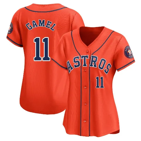 Women's Houston Astros ＃11 Ben Gamel Orange Limited Alternate Jersey