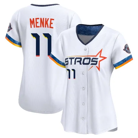 Women's Houston Astros ＃11 Denis Menke White Limited 2025 City Connect Jersey