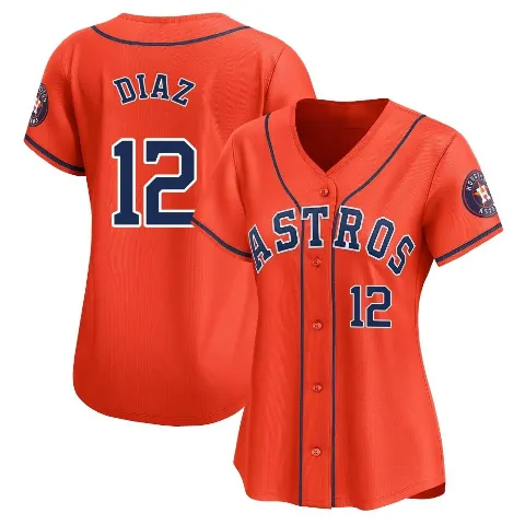 Women's Houston Astros ＃12 Aledmys Diaz Orange Limited Alternate Jersey