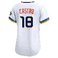 Women's Houston Astros ＃18 Jason Castro White Limited 2025 City Connect Jersey