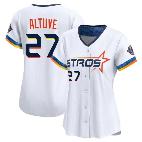 Women's Houston Astros ＃27 Jose Altuve White Limited 2025 City Connect Jersey