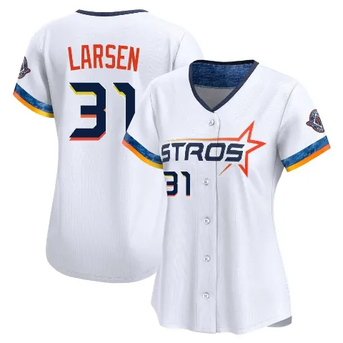Women's Houston Astros ＃31 Don Larsen White Limited 2025 City Connect Jersey