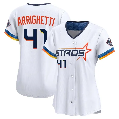 Women's Houston Astros ＃41 Spencer Arrighetti White Limited 2025 City Connect Jersey