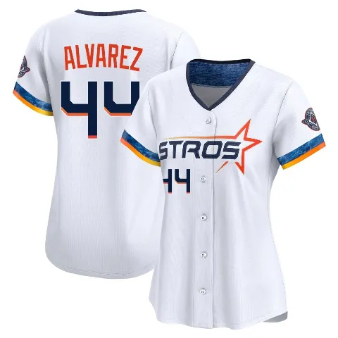 Women's Houston Astros ＃44 Yordan Alvarez White Limited 2025 City Connect Jersey