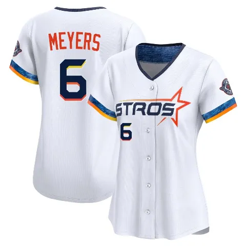 Women's Houston Astros ＃6 Jake Meyers White Limited 2025 City Connect Jersey