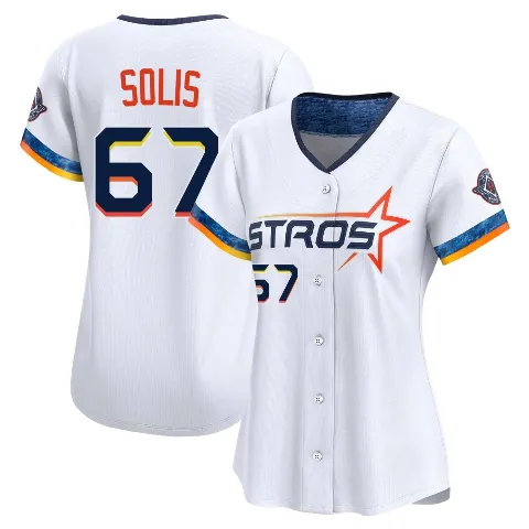 Women's Houston Astros ＃67 Jairo Solis White Limited 2025 City Connect Jersey