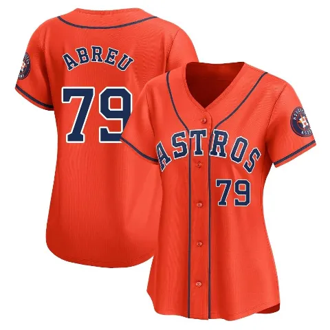 Women's Houston Astros ＃79 Jose Abreu Orange Limited Alternate Jersey