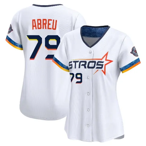 Women's Houston Astros ＃79 Jose Abreu White Limited 2025 City Connect Jersey