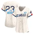 Women's Los Angeles Dodgers ＃23 Claude Osteen Cream Limited 2024 City Connect World Series Champions Jersey