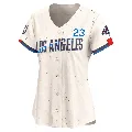 Women's Los Angeles Dodgers ＃23 Claude Osteen Cream Limited 2024 City Connect World Series Champions Jersey