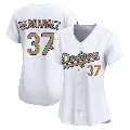 Women's Los Angeles Dodgers ＃37 Teoscar Hernandez Gold Limited White 2025 Collection Jersey