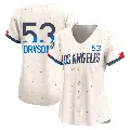Women's Los Angeles Dodgers ＃53 Don Drysdale Cream Limited 2024 City Connect Jersey