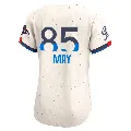 Women's Los Angeles Dodgers ＃85 Dustin May Cream Limited 2024 City Connect World Series Champions Jersey