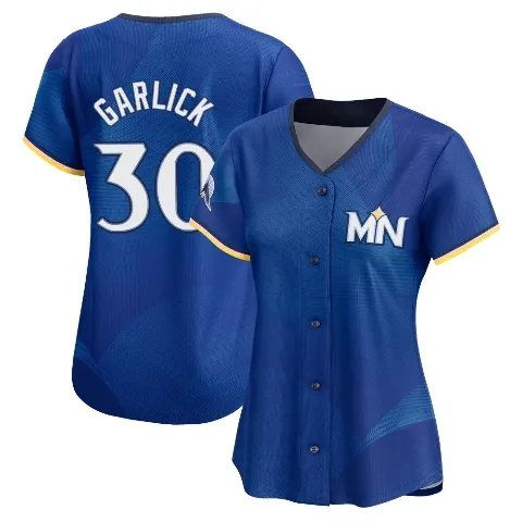 Women's Minnesota Twins ＃30 Kyle Garlick Royal Limited 2024 City Connect Jersey