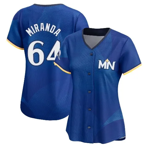 Women's Minnesota Twins ＃64 Jose Miranda Royal Limited 2024 City Connect Jersey
