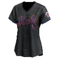 Women's New York Mets ＃15 Tyrone Taylor Black Limited Alternate Jersey